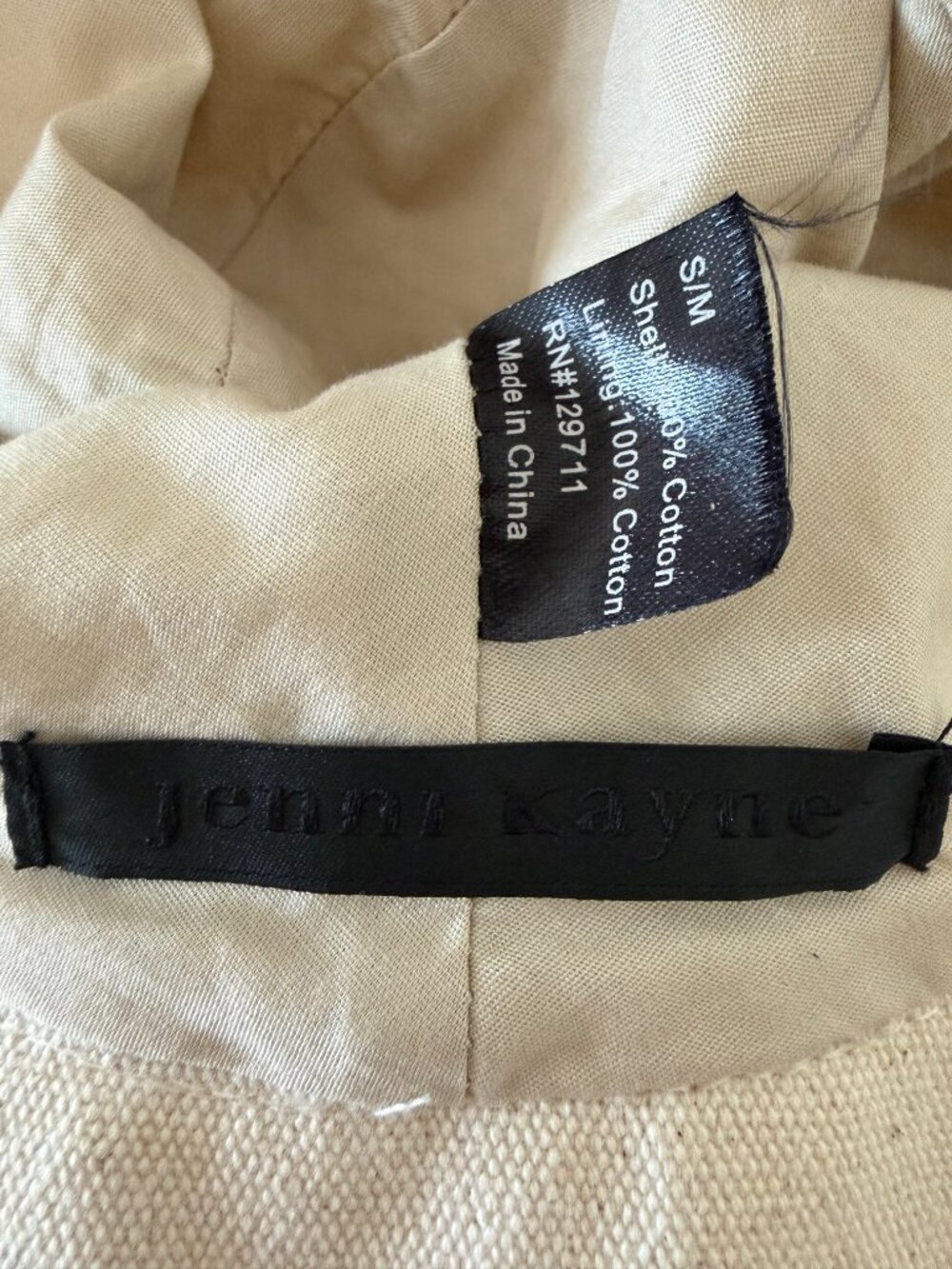Wide Brim Canvas Sun Hat - Neutral - Size Small - Picture 3 of 4